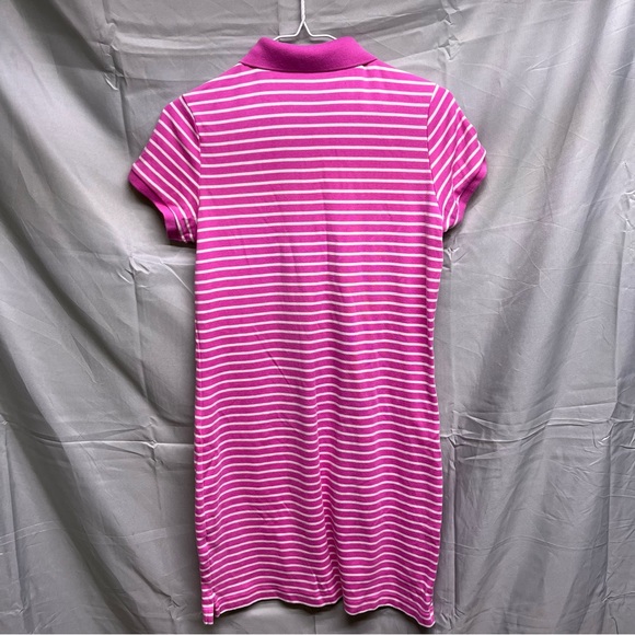 Ralph Lauren Pink and White Striped Polo Dress - Picture 9 of 9